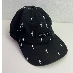 Adidas Golf Company Flamingo Print Snapback Hat Black White OSFM Cap